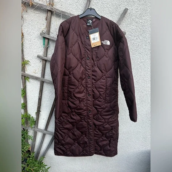 The North Face Ampato Quilted liner longline jacket in Coal brown New with Tags! - Picture 5 of 12